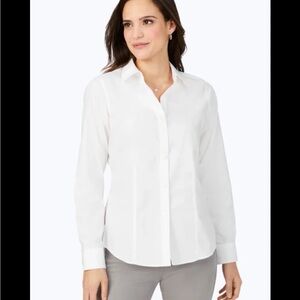 Foxcroft Dianna Essential Pinpoint Non-Iron Skirt